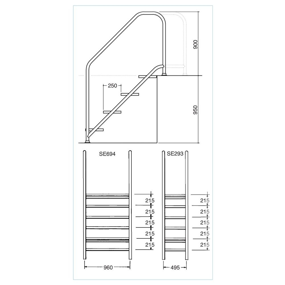Product Image 2 - EASY ACCESS POOL LADDERS