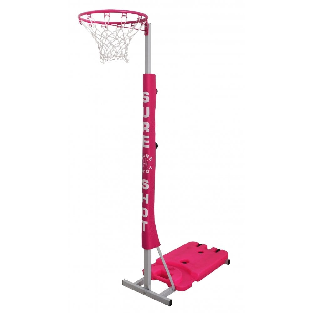Product Image 1 - SURE SHOT EASIPLAY NETBALL POST - SILVER/PINK