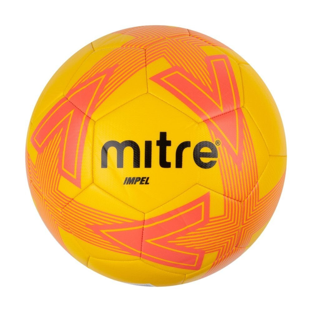 Product Image 1 - MITRE IMPEL FOOTBALL - YELLOW / PINK (SIZE 4)