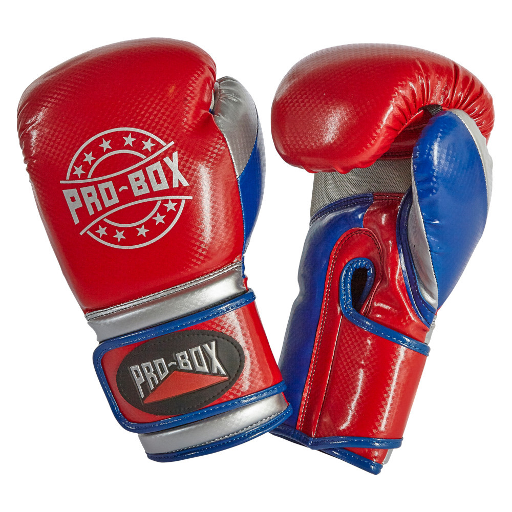 Product Image 1 - PRO-BOX CHAMP BOXING GLOVES - BLUE/RED/SILVER (8oz)