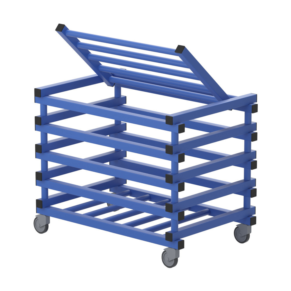 Product Image 1 - VENDIPLAS MOBILE LID TOP STORAGE CAGE - BLUE (SMALL)