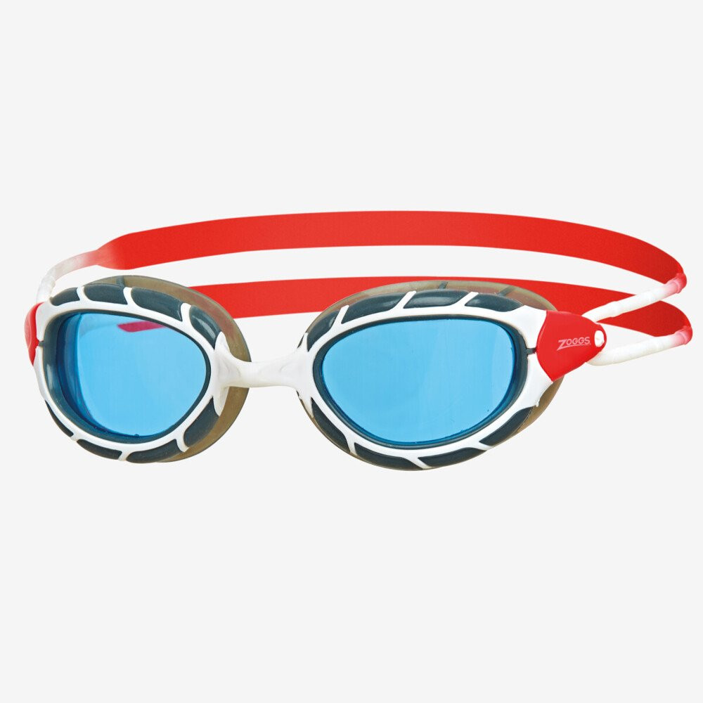 Product Image 1 - ZOGGS PREDATOR GOGGLES - WHITE/RED/BLUE LENS