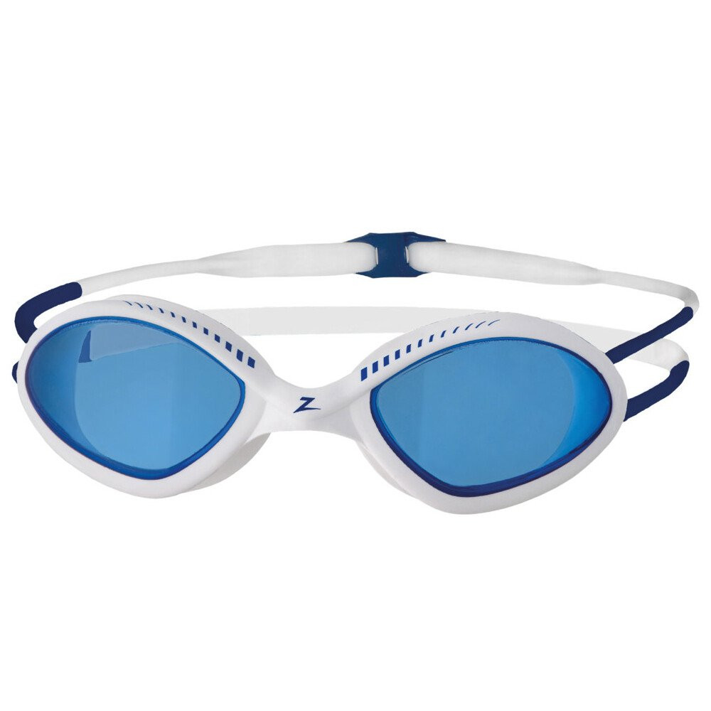 Product Image 1 - ZOGGS TIGER GOGGLES - WHITE/BLUE/BLUE LENS