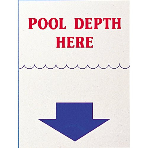 Product Image 1 - POOL DEPTH HERE SIGN - SMALL