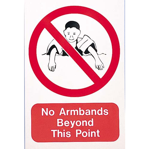 Product Image 1 - NO ARMBANDS BEYOND THIS POINT SIGN - LARGE