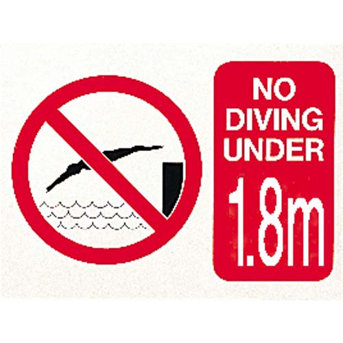 Product Image 1 - NO DIVING UNDER 1.8m SIGN