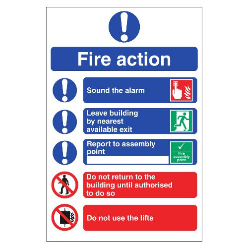 Product Image 1 - FIRE ACTION SIGN (200 x 300mm)