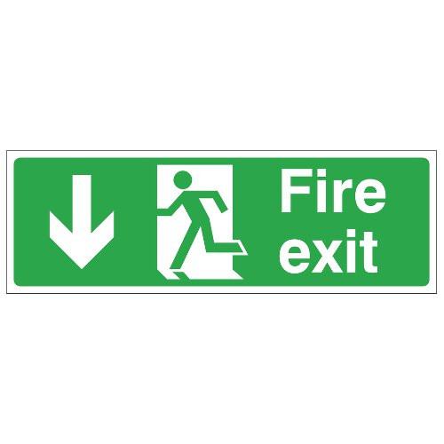 Product Image 1 - FIRE EXIT SIGN - DOWN (450 x 150mm)