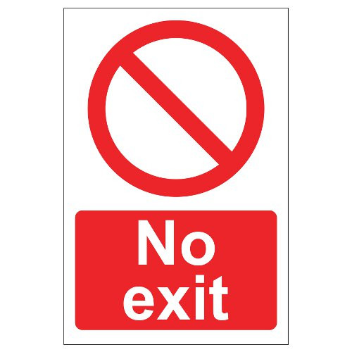 Product Image 1 - NO EXIT SIGN (200 x 300mm)
