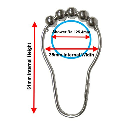 Product Image 3 - STAINLESS STEEL ROLLER BALL CURTAIN RINGS