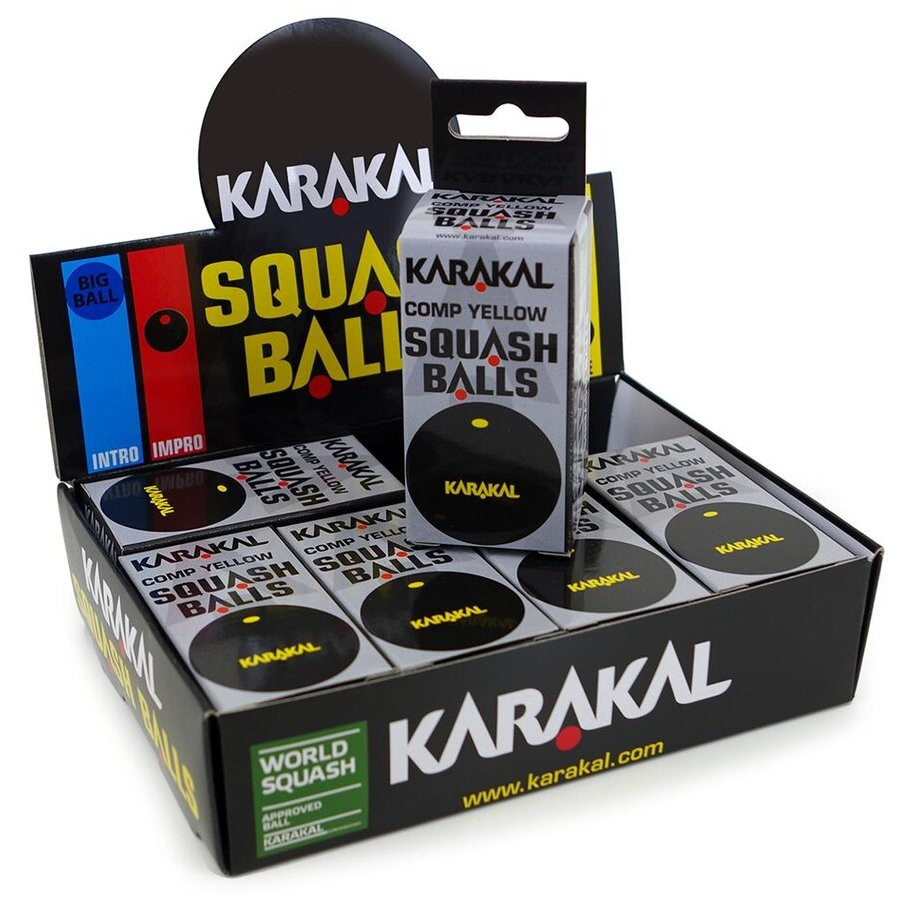 Product Image 1 - KARAKAL SQUASH BALLS - SINGLE YELLOW DOT