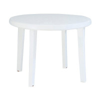 GROSFILLEX MIAMI ROUND TABLE - WHITE (98cm)