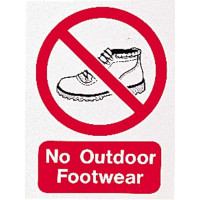 NO OUTDOOR FOOTWEAR SIGN