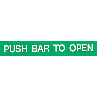 PUSH BAR TO OPEN SIGN