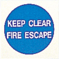 KEEP CLEAR FIRE EXIT SIGN