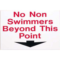 NO NON SWIMMERS BEYOND THIS POINT SIGN - SMALL