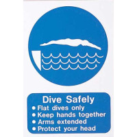 DIVE SAFELY SIGN - SMALL