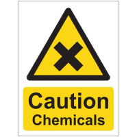 CAUTION CHEMICALS SIGN (150 x 200mm)